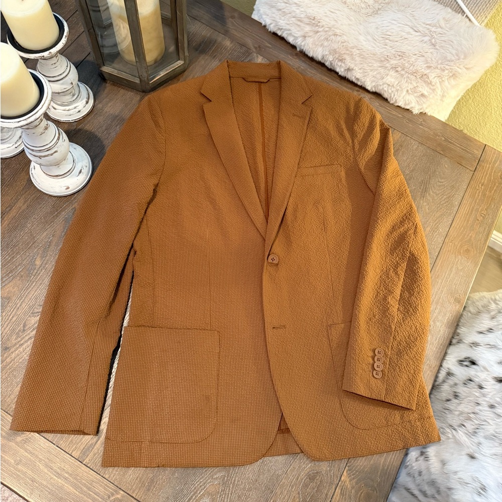 Alfani Men's Tan Textured Blazer